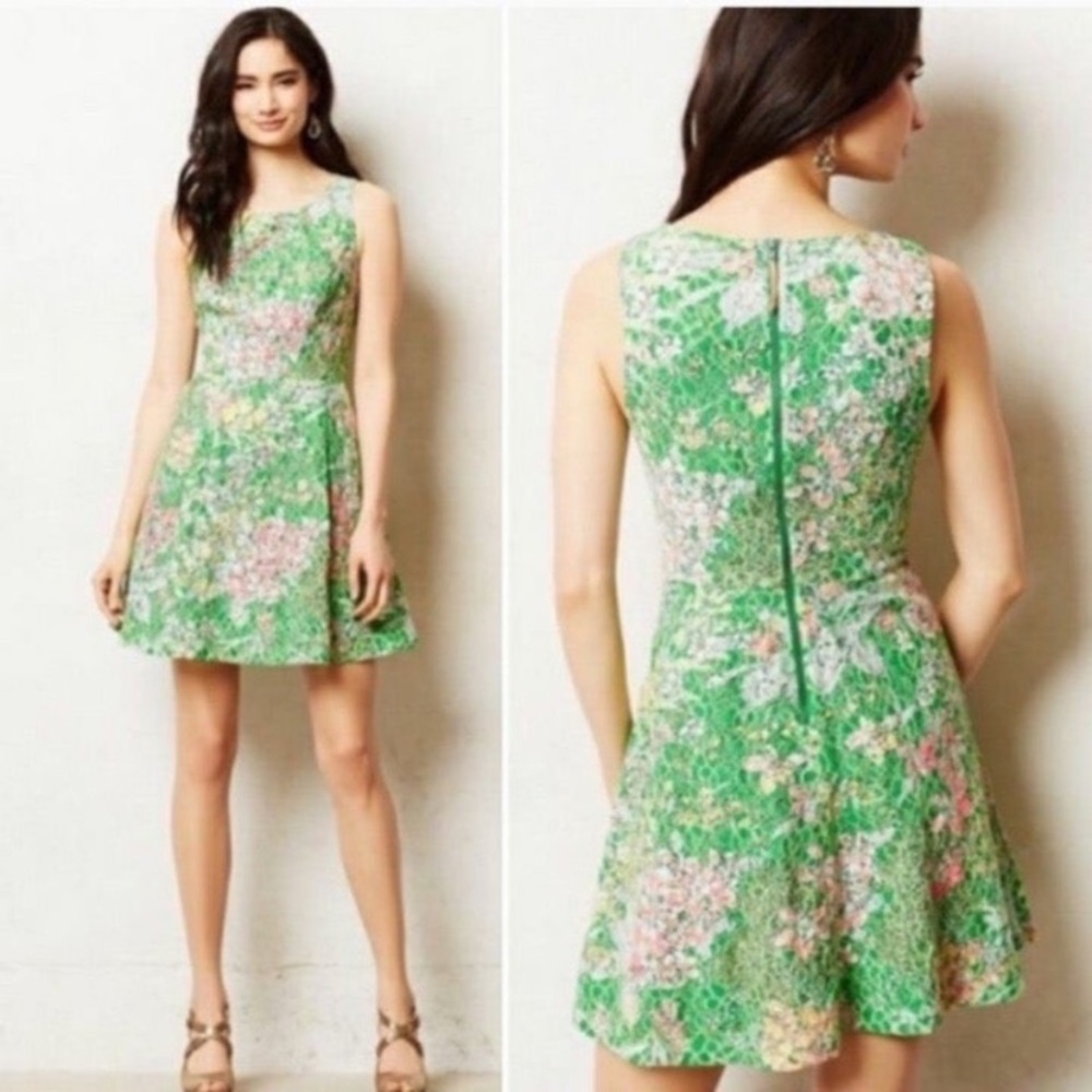 ANTHROPOLOGIE/ MAEVE Floral Sequin Dress